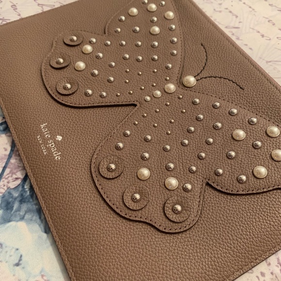 Authentic Kate Spade leather Butterfly zip pouch - Picture 5 of 8